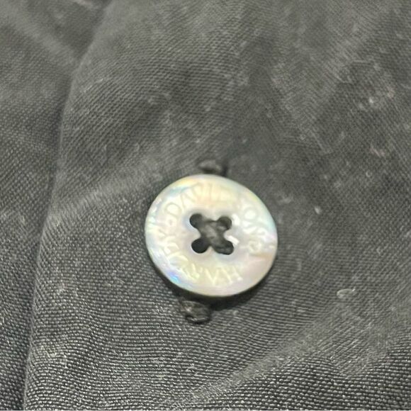 Harley Davidson Embroidered Shirt Mens Size XXL Black Vintage SILK RARE - Picture 8 of 9